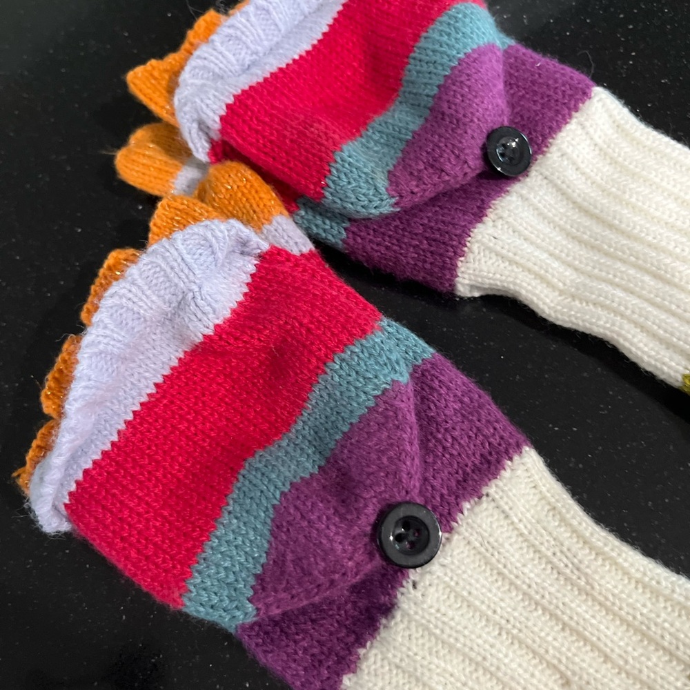 Colorful Striped Women’s Mittens - Picture 6 of 6